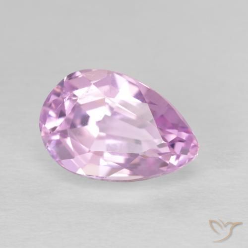 Kunzita Tom Rosa Cereja Natural 3.88ct, Formato de pêra, VVS-VS