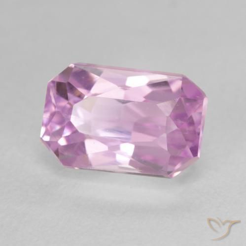 Kunzita Luz roxa Natural 2.98ct, Corte Octógono / Esmeralda, VVS
