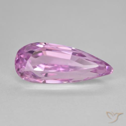 Kunzita Rosa bem claro Natural 7.27ct, Formato de pêra, VVS