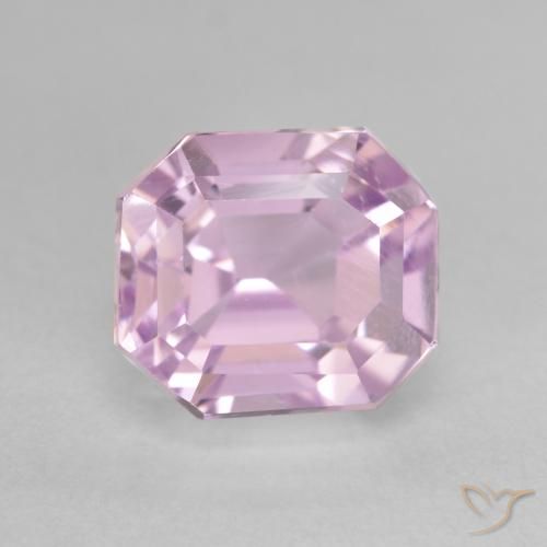 Kunzita Tom Rosa Cereja Natural 5.02ct, Corte Octógono / Esmeralda, VVS