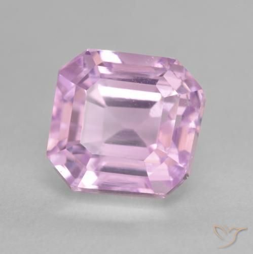 Kunzita rosa médio Natural 4.11ct, Corte Octógono / Esmeralda, VVS