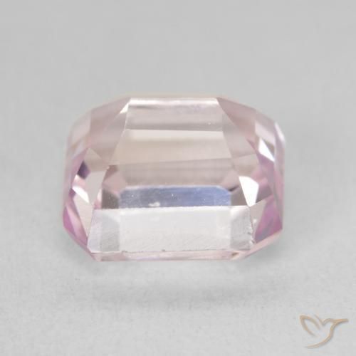 Kunzita Tom Rosa Cereja Natural 5.06ct, Corte Octógono / Esmeralda, VVS-VS