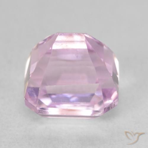 Kunzita Roxo Violeta Rosado Claro Natural 3.26ct, Corte Octógono / Esmeralda, VVS-VS