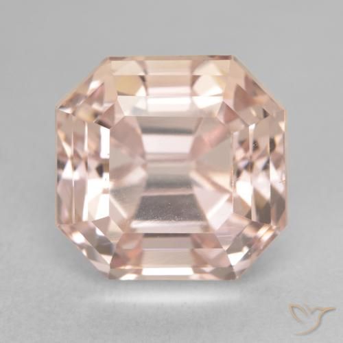 10.83ct Natural pêssego laranja Kunzita, Corte Esmeralda, VVS-VS