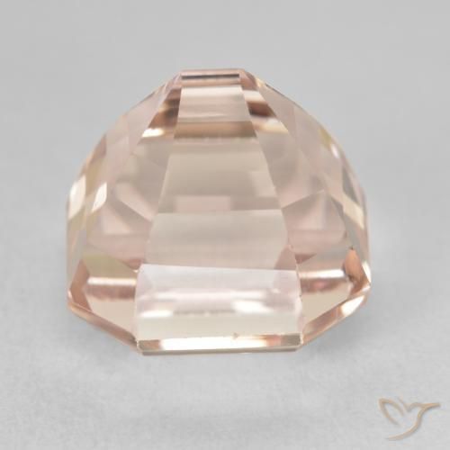 Kunzita pêssego laranja Natural 10.83ct, Corte Octógono / Esmeralda, VVS-VS