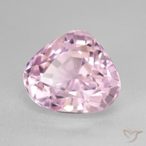 Kunzita Roxo-rosa claro Natural 9.56ct, Formato de pêra, VVS-VS
