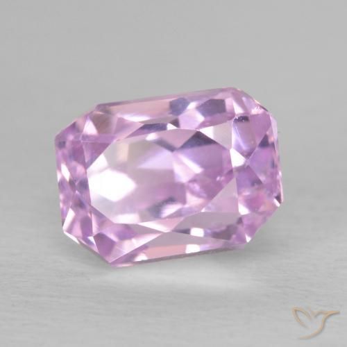 Kunzita Roxo Real Rosa Natural 2.12ct, Corte Octógono / Esmeralda, VS