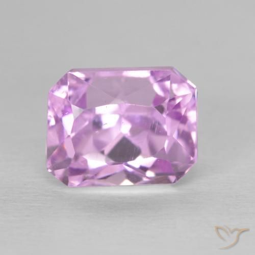 3.08ct Natural Roxo Real Rosa Kunzita, Corte Esmeralda, VS