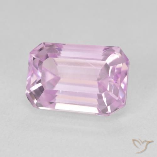 Kunzita Tom Rosa Cereja Natural 3.87ct, Corte Octógono / Esmeralda, VVS