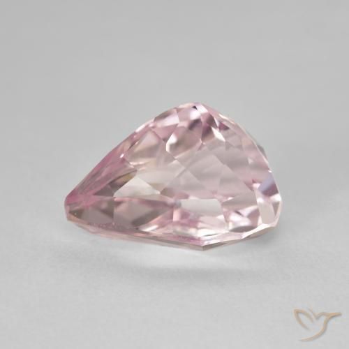 Kunzita Luz rosa Natural 8.63ct, Formato de pêra, VVS