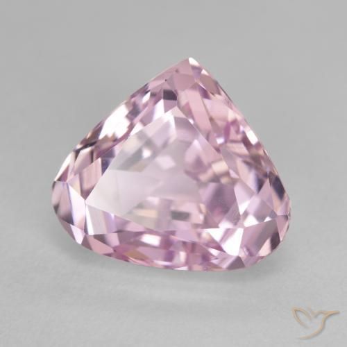 Kunzita Luz rosa Natural 9.26ct, Formato de pêra, VVS