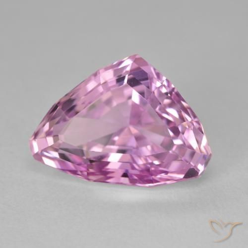 Kunzita Roxo Royal Muito Claro Rosa Natural 10.82ct, Formato de pêra, VVS