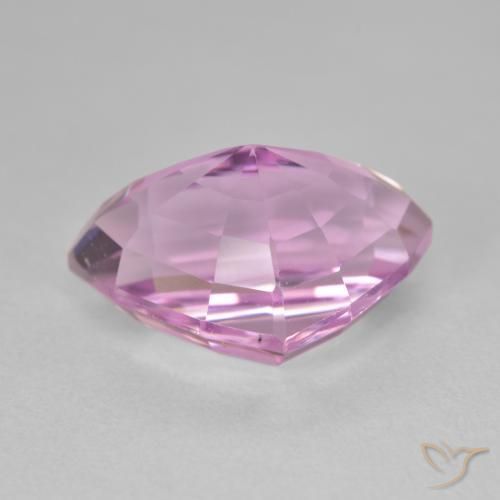 Kunzita Roxo Royal Muito Claro Rosa Natural 10.82ct, Formato de pêra, VVS