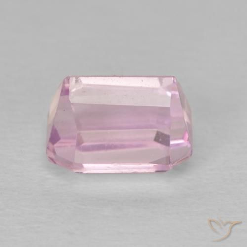 Kunzita Rosa bem claro Natural 3.02ct, Corte Octógono / Esmeralda, VVS-VS