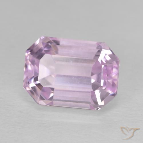 Kunzita Roxo Real Claro Rosa Natural 6.77ct, Corte Octógono / Esmeralda, VVS-VS