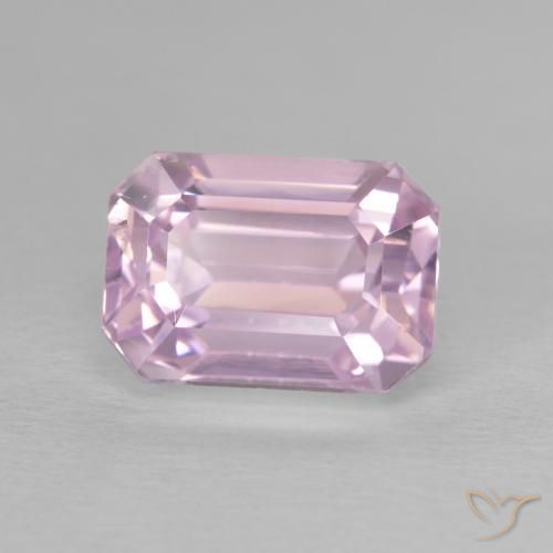 Kunzita Rosa chiclete muito claro Natural 4.73ct, Corte Octógono / Esmeralda, VVS-VS