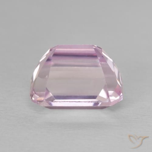 Kunzita Rosa chiclete muito claro Natural 4.73ct, Corte Octógono / Esmeralda, VVS-VS