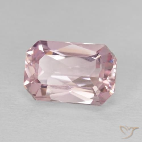 Kunzita Medium Light-Pink Natural 5.15ct, Corte Esmeralda, VVS-VS