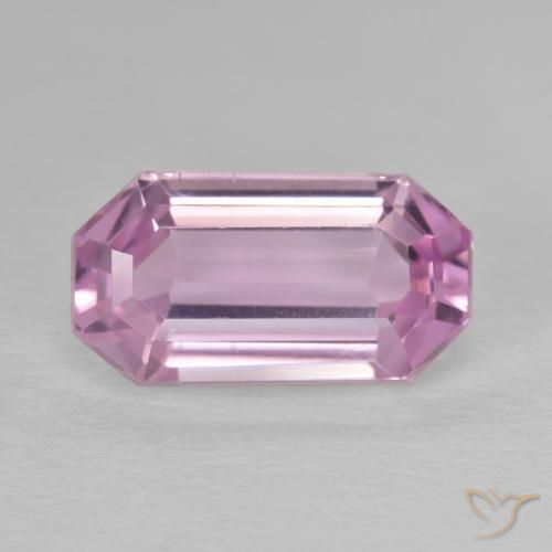 6.47ct Natural Roxo Royal Muito Claro Rosa Kunzita, Corte Esmeralda, VVS-VS