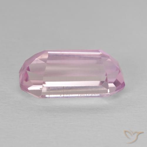 Kunzita Roxo Royal Muito Claro Rosa Natural 6.47ct, Corte Octógono / Esmeralda, VVS-VS