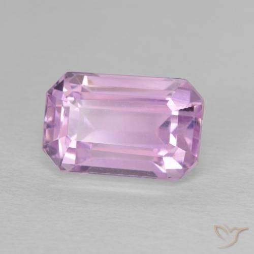 Kunzita rosa médio Natural 4.05ct, Corte Octógono / Esmeralda, VVS-VS