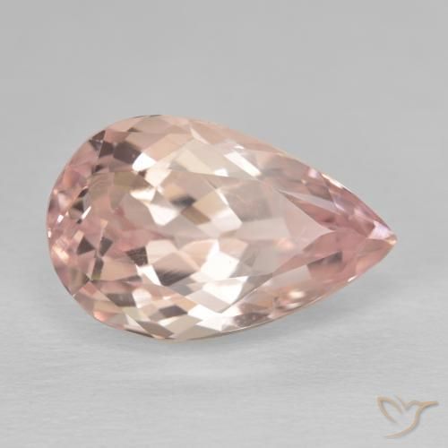 Kunzita rosa médio Natural 11.21ct, Formato de pêra, VVS-VS