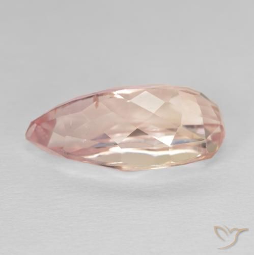 Kunzita Laranja Rosa Natural 11.50ct, Formato de pêra, VVS-VS