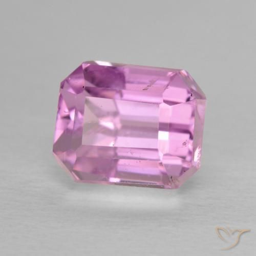 Kunzita Luz rosa Natural 2.49ct, Corte Octógono / Esmeralda, VS