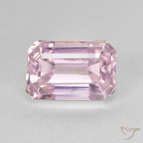 6.66ct Natural Luz rosa Kunzita, Corte Esmeralda, VS