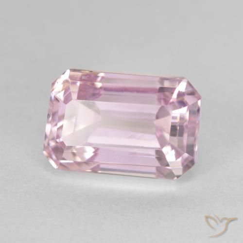 Kunzita Luz rosa Natural 6.66ct, Corte Octógono / Esmeralda, VS