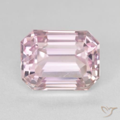 10.00ct Natural Rosa Claro Rosa Kunzita, Corte Esmeralda, VVS