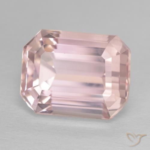 Kunzita Luz rosa Natural 13.23ct, Corte Octógono / Esmeralda, VS