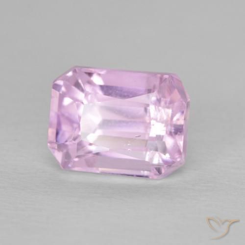Kunzita Roxo Claro Rosa Natural 3.43ct, Corte Octógono / Esmeralda, VS