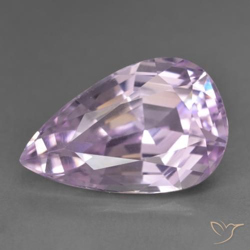 16.56ct Natural Roxo Rosa Kunzita, Formato de pêra, VVS-VS