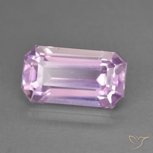 Kunzita rosa médio Natural 6.06ct, Corte Octógono / Esmeralda, VVS-VS