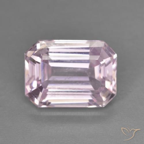 5.78ct Natural Tom Rosa Muito Claro Kunzita, Corte Esmeralda, VVS-VS