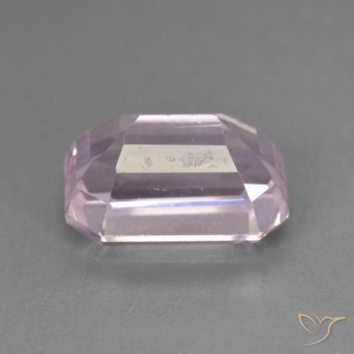 Kunzita Tom Rosa Muito Claro Natural 5.78ct, Corte Octógono / Esmeralda, VVS-VS