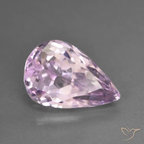 Kunzita Roxo Rosa Natural 6.17ct, Formato de pêra, VVS-VS