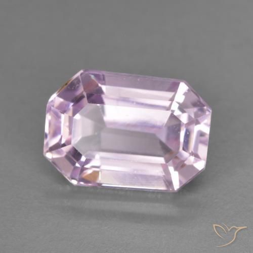Kunzita Roxo Rosa Natural 4.66ct, Corte Octógono / Esmeralda, VS