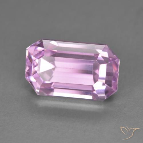 Kunzita Roxo Real Rosa Natural 7.43ct, Corte Octógono / Esmeralda, VVS-VS
