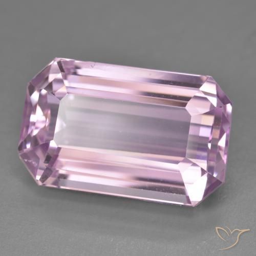 Kunzita rosa médio Natural 22.43ct, Corte Octógono / Esmeralda, VVS-VS