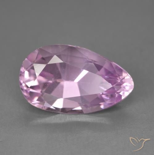Kunzita Tom Rosa Cereja Natural 7.90ct, Formato de pêra, VVS-VS