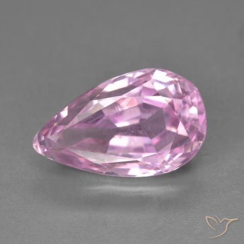 7.03ct Natural Tom Rosa Cereja Kunzita, Formato de pêra, VVS