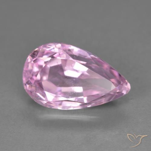 Kunzita Tom Rosa Cereja Natural 7.03ct, Formato de pêra, VVS
