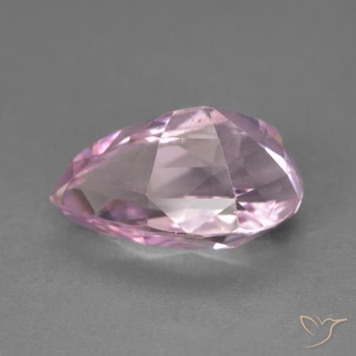 Kunzita Tom Rosa Cereja Natural 7.03ct, Formato de pêra, VVS