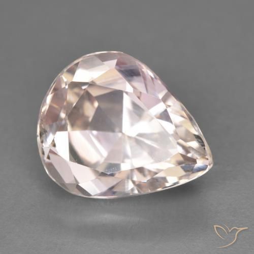 Kunzita Rosa Flamingo Natural 8.23ct, Formato de pêra, VVS-VS