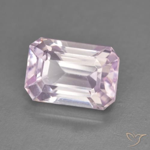 Kunzita Tom Rosa Cereja Natural 5.04ct, Corte Octógono / Esmeralda, VVS-VS