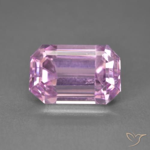 6.48ct Natural Roxo Royal Muito Claro Rosa Kunzita, Corte Esmeralda, VS