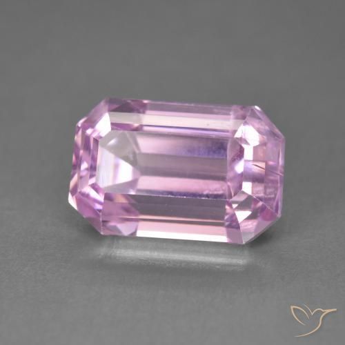 Kunzita Roxo Royal Muito Claro Rosa Natural 6.48ct, Corte Octógono / Esmeralda, VS