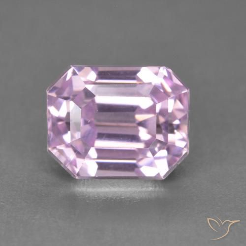 3.41ct Natural Roxo Real Rosa Kunzita, Corte Esmeralda, VVS